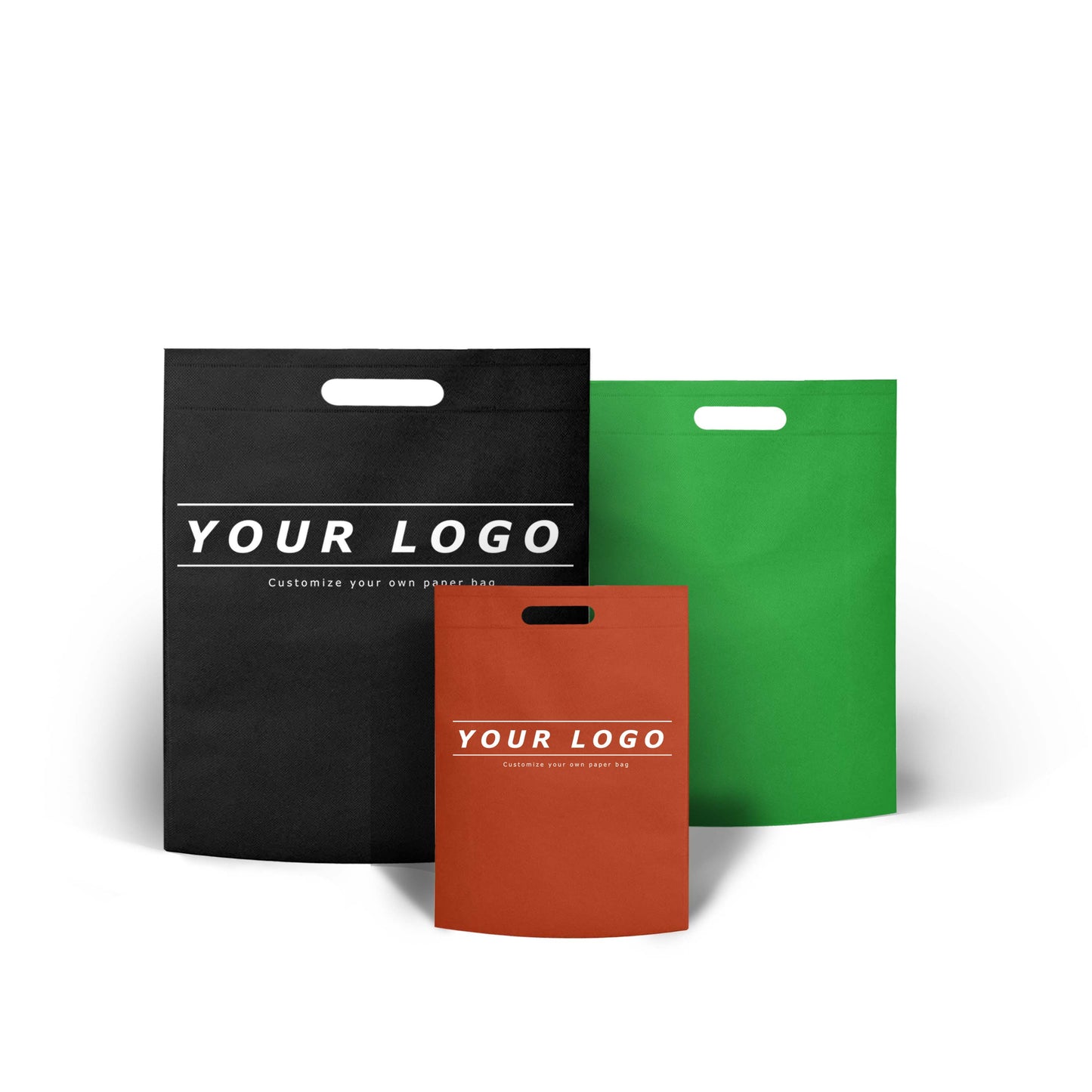 Die Cut Non-Woven Shopping Bag - 16"W x 4"D x 18"H
