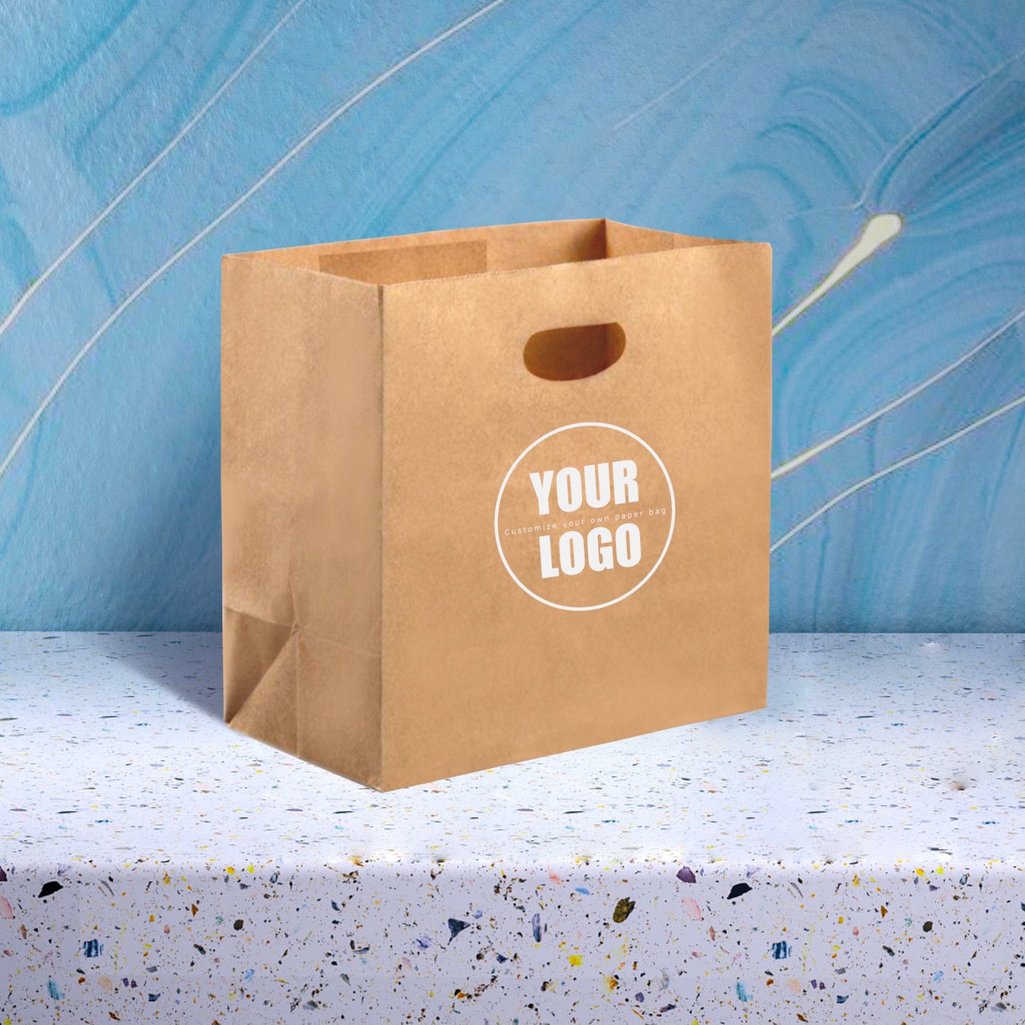 Kraft Paper Bag Die Cut - 11"W x 6"D x 11"H