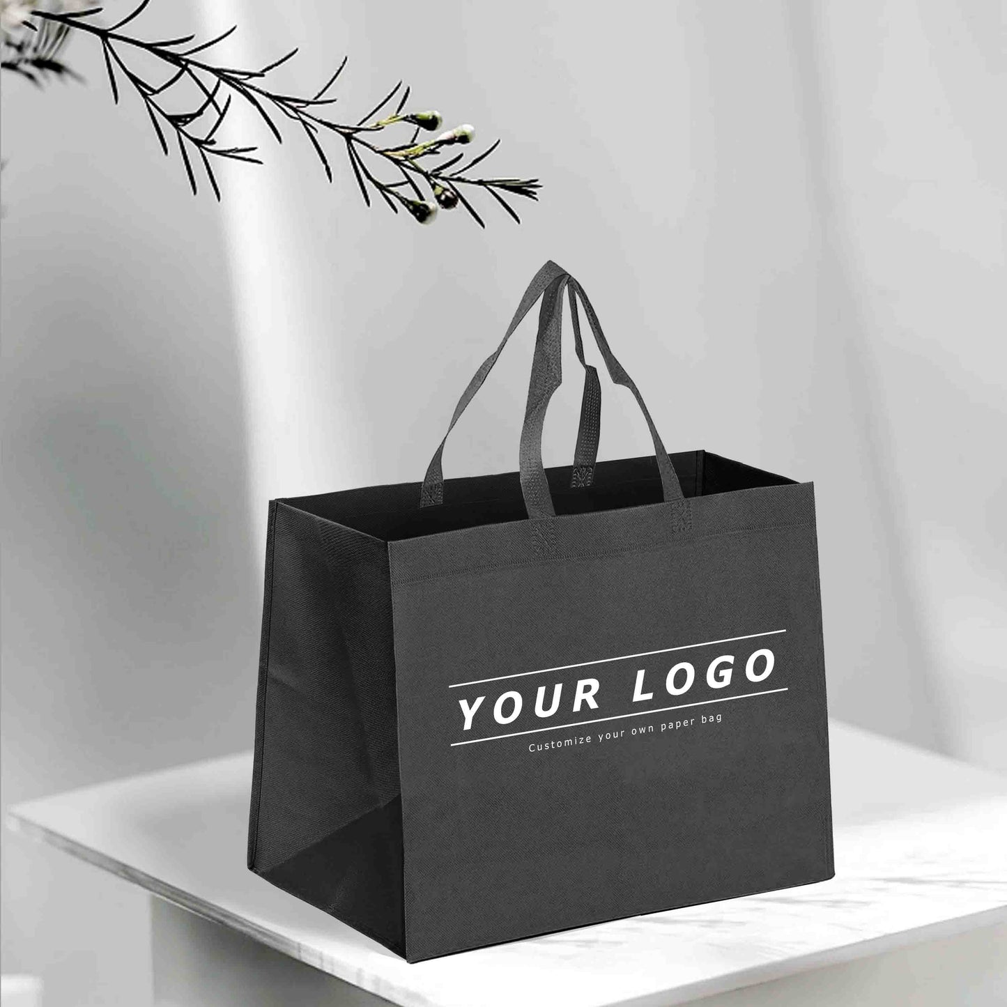 Reusable Non-Woven Shopping Bag - 15"W x 8"D x 15"H