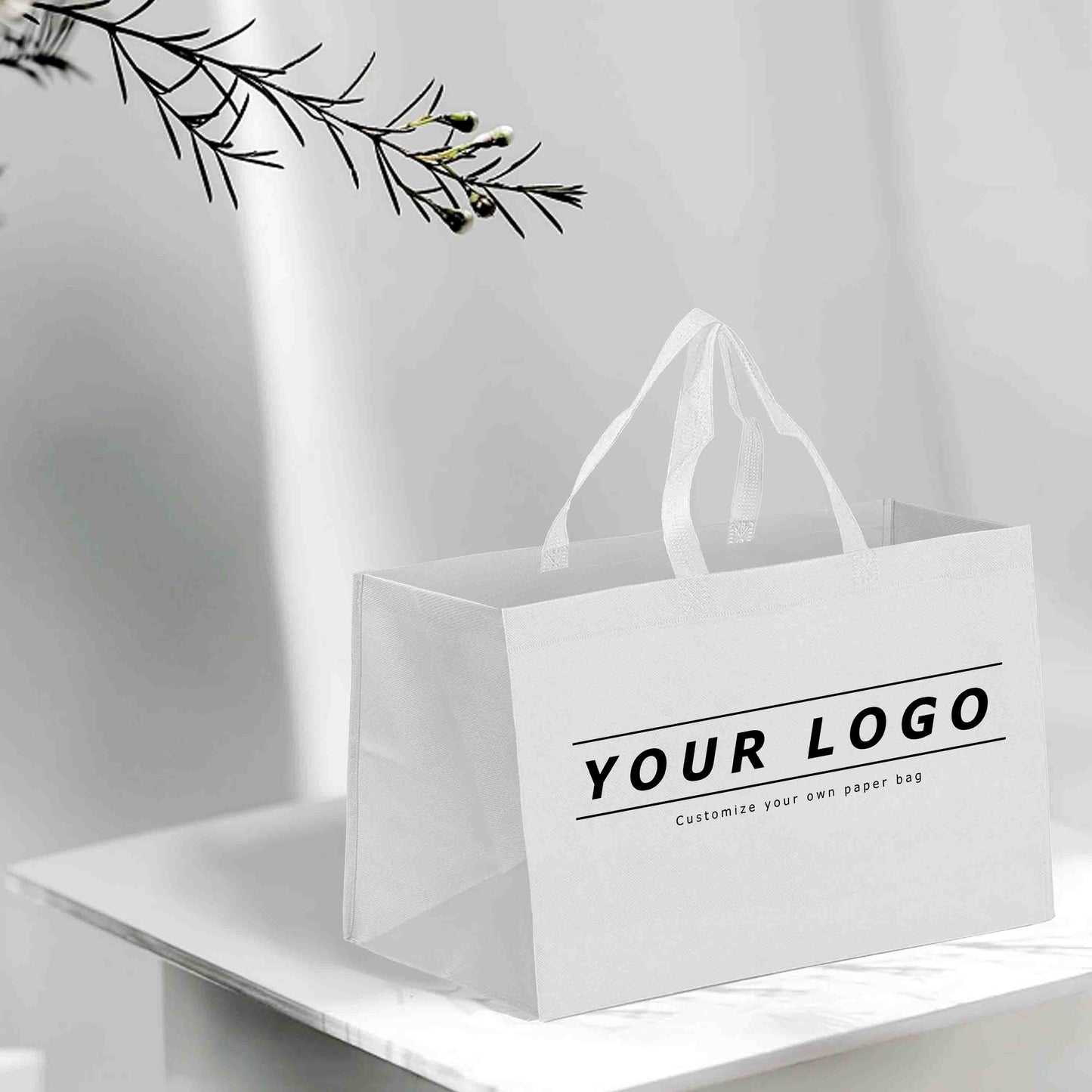 Reusable Non-Woven Shopping Bag - 18"W x 8"D x 14"H