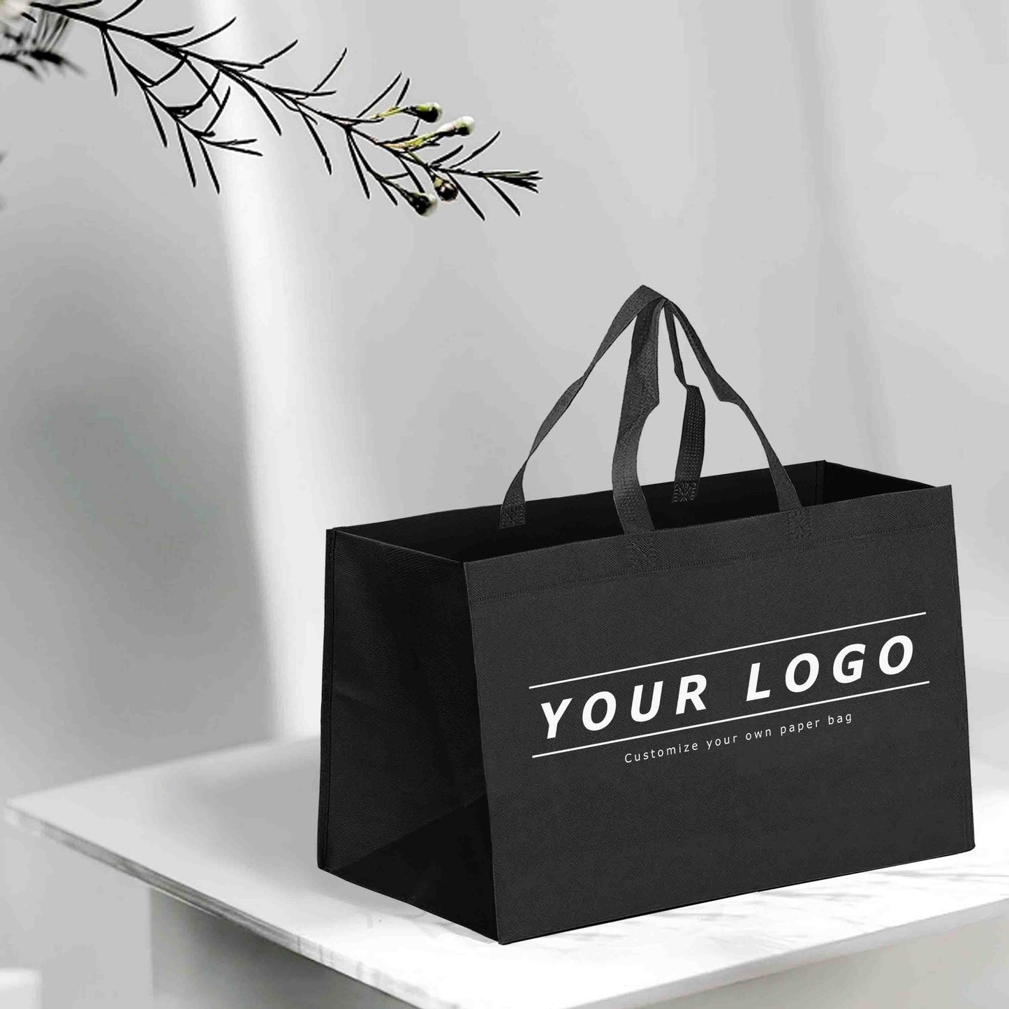 Reusable Non-Woven Shopping Bag - 18"W x 8"D x 14"H
