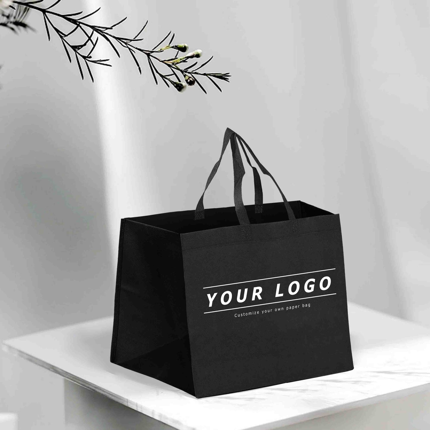 Reusable Non-Woven Shopping Bag - 11"W x 11"D x 13"H