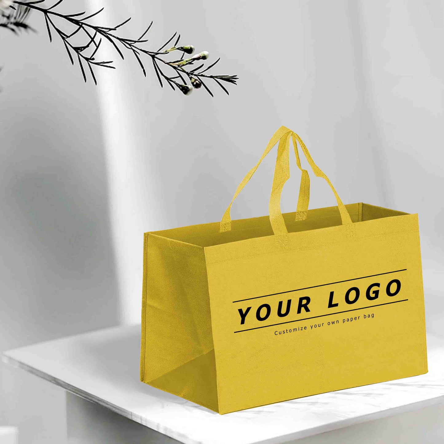 Reusable Non-Woven Shopping Bag - 18"W x 8"D x 14"H