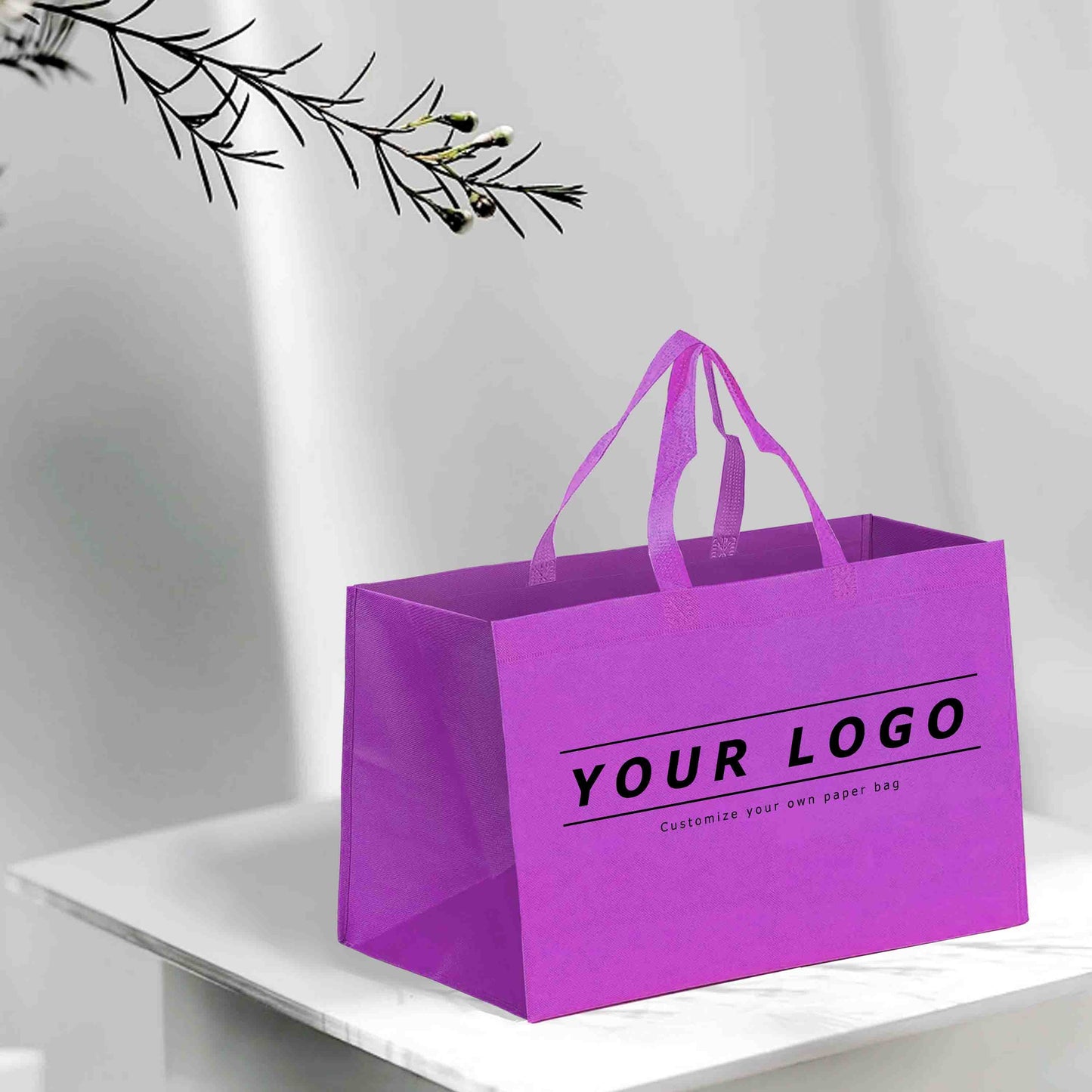 Reusable Non-Woven Shopping Bag - 17"W x 7"D x 13"H