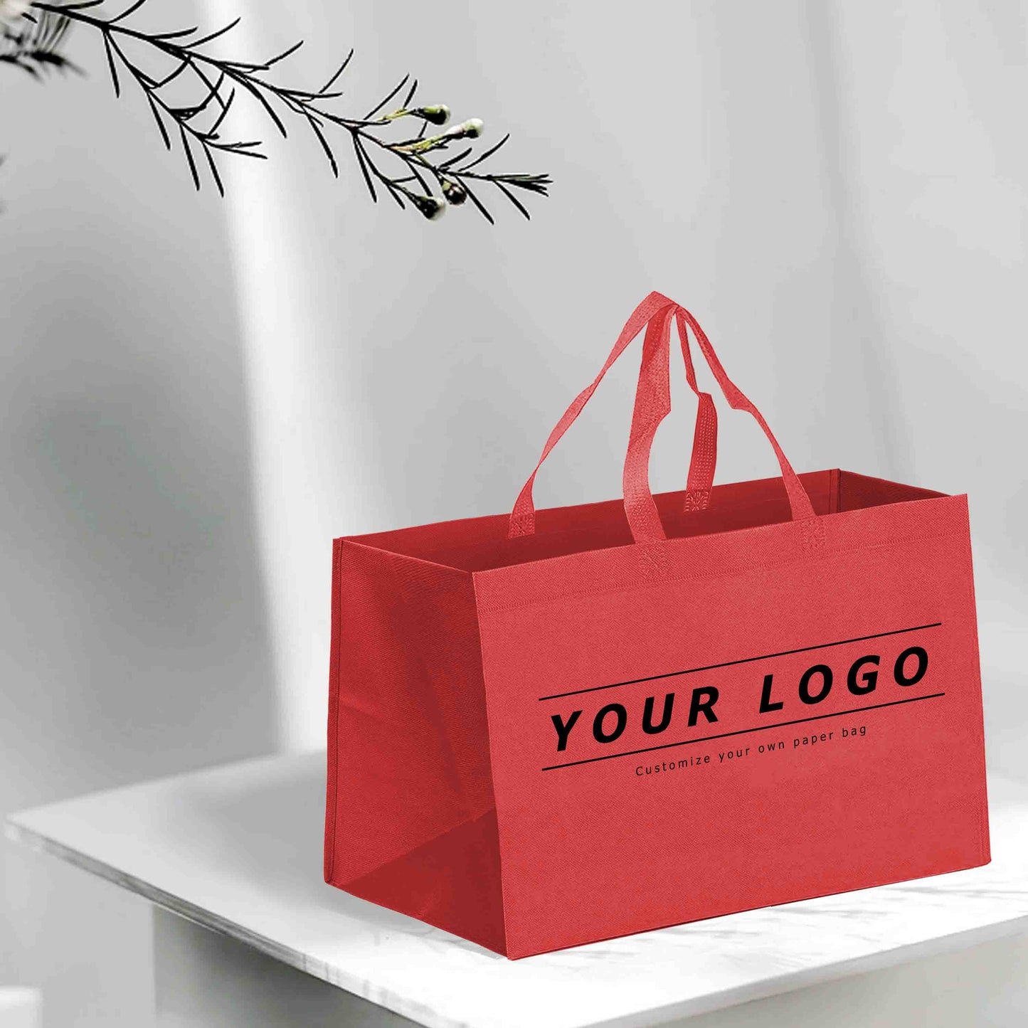 Reusable Non-Woven Shopping Bag - 18"W x 8"D x 14"H