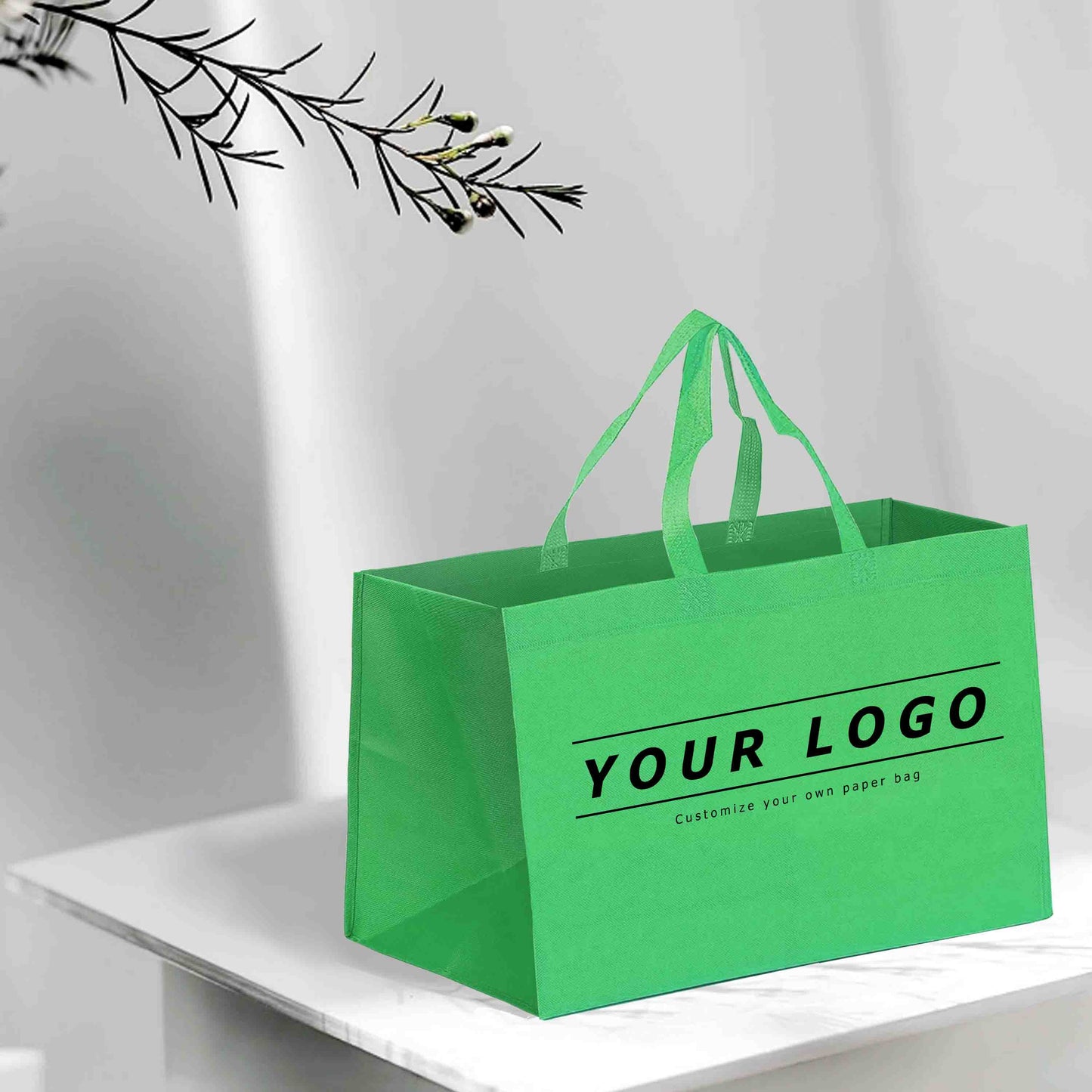 Reusable Non-Woven Shopping Bag - 18"W x 8"D x 14"H