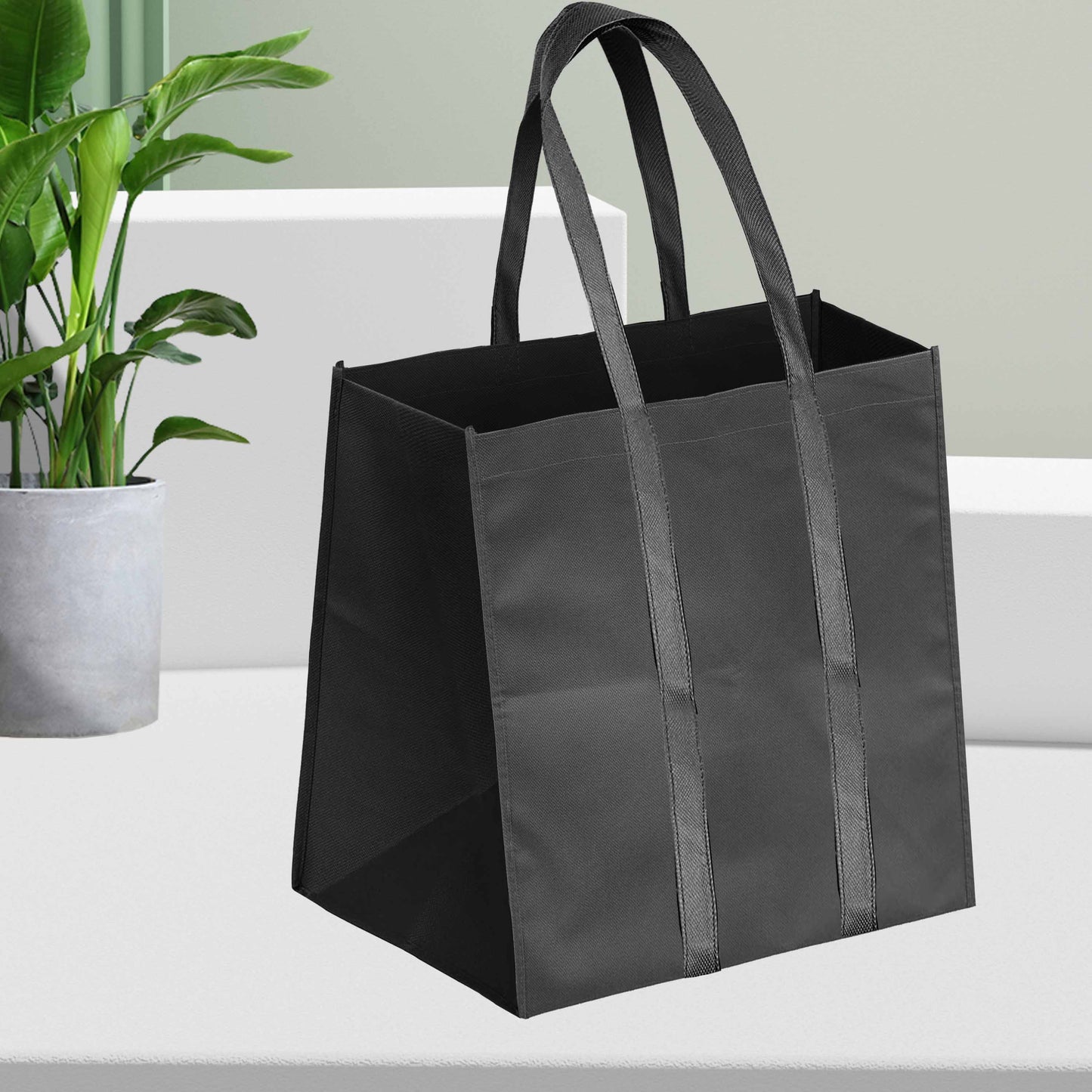 Reusable Non-Woven Shopping Bag - 12"W x 10"D x 14"H